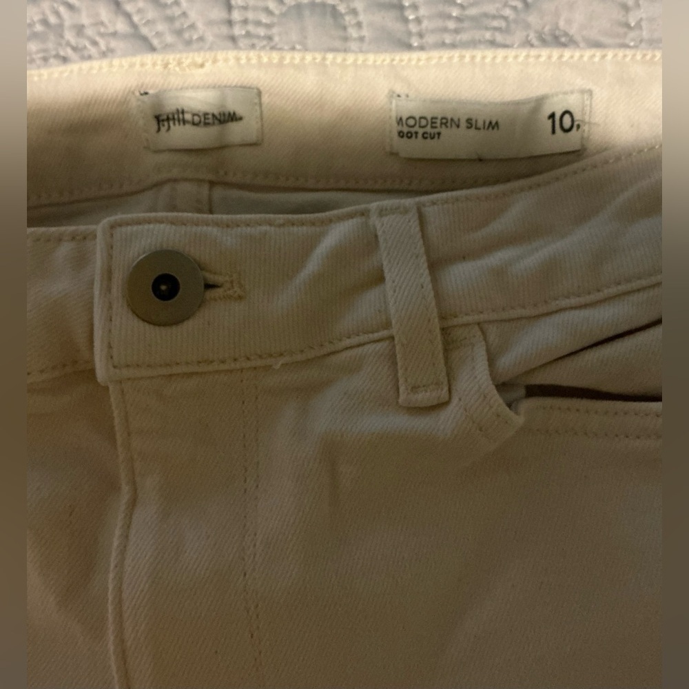J. Jill Cream Straight Leg Jeans Timeless Design modern slim boot cut - Picture 13 of 13